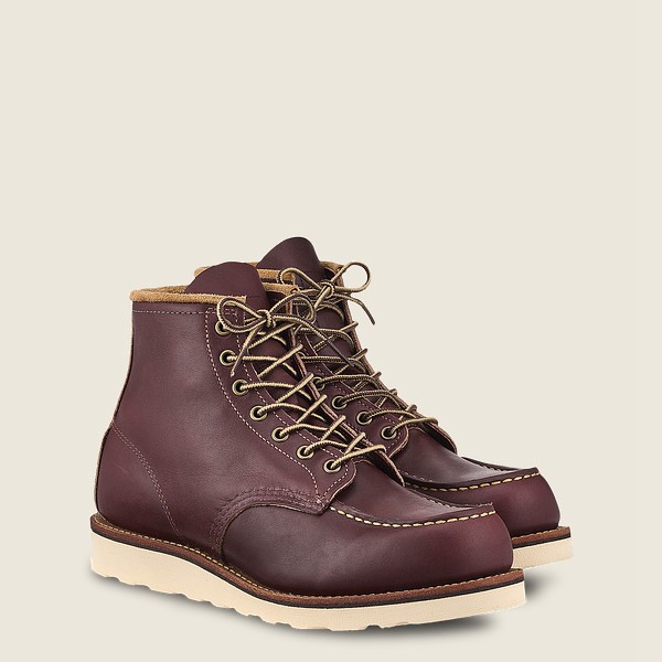 Red Wing Mens Classic Moc - 6-inch Mesa Leather - Heritage Boots Burgundy - 6792PSWVK